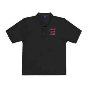 Cotton Polo Shirt with Custom HTV Metallic Logo